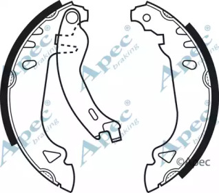 Комлект тормозных накладок APEC braking SHU459