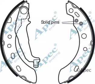 Комлект тормозных накладок APEC braking SHU665