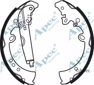 Комлект тормозных накладок APEC braking SHU785