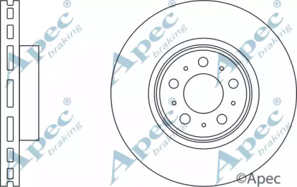 Тормозной диск APEC braking DSK3261