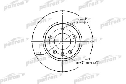 Тормозной диск PATRON PBD1614