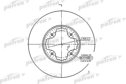 Тормозной диск PATRON PBD2679