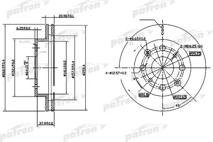 Тормозной диск PATRON PBD3021