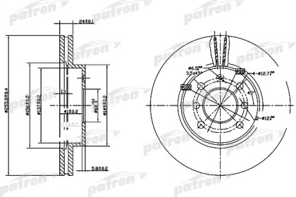 Тормозной диск PATRON PBD7092A