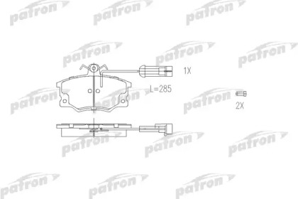 Комплект тормозных колодок PATRON PBP370