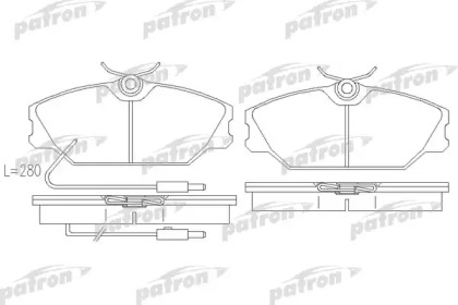 Комплект тормозных колодок PATRON PBP406