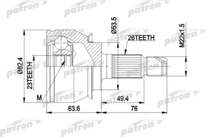 Шарнирный комплект PATRON PCV1001