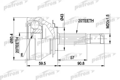 Шарнирный комплект PATRON PCV1019