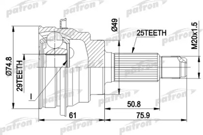 Шарнирный комплект PATRON PCV1039