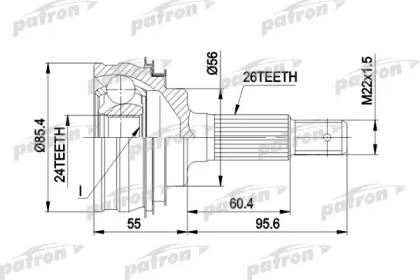 Шарнирный комплект PATRON PCV1070