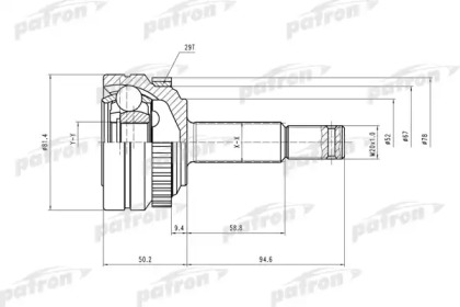 Шарнирный комплект PATRON PCV1118