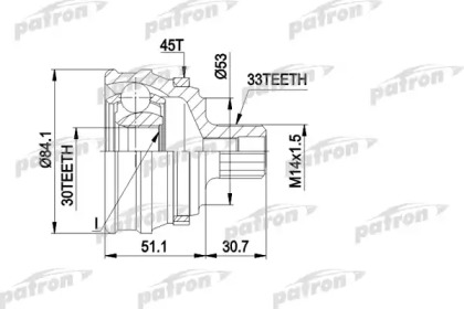 Шарнирный комплект PATRON PCV1122