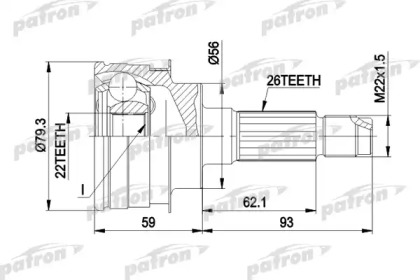 Шарнирный комплект PATRON PCV1138