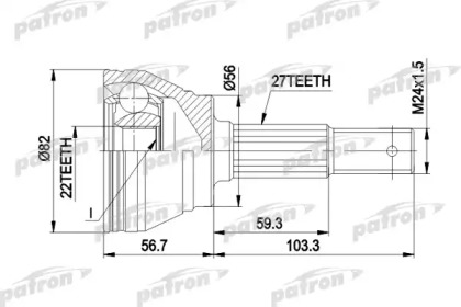 Шарнирный комплект PATRON PCV1164