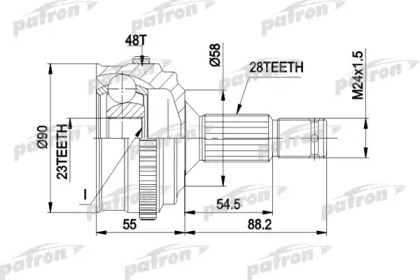 Шарнирный комплект PATRON PCV1179