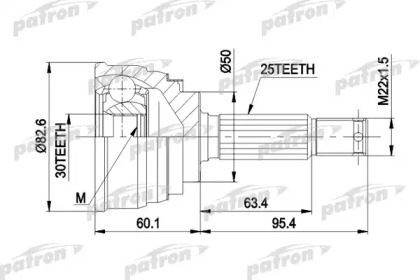 Шарнирный комплект PATRON PCV1191