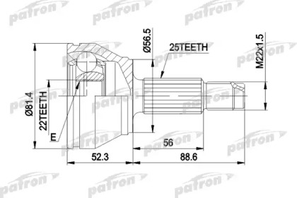 Шарнирный комплект PATRON PCV1192