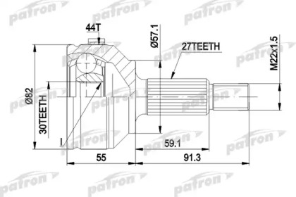 Шарнирный комплект PATRON PCV1201