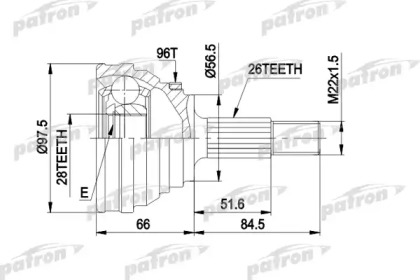 Шарнирный комплект PATRON PCV1203