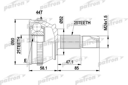 Шарнирный комплект PATRON PCV1212