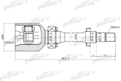 Шарнирный комплект PATRON PCV1213