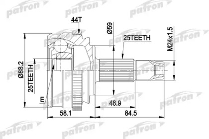 Шарнирный комплект PATRON PCV1214