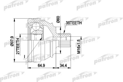 Шарнирный комплект PATRON PCV1230