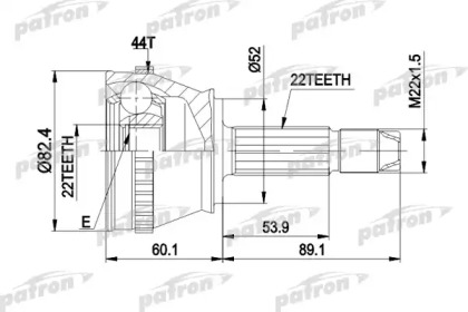 Шарнирный комплект PATRON PCV1232