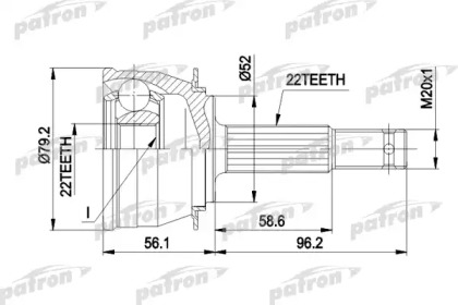 Шарнирный комплект PATRON PCV1234