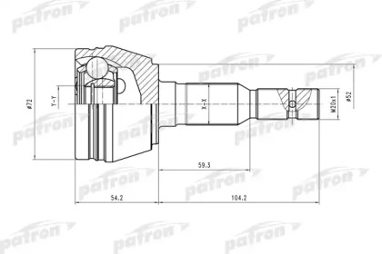 Шарнирный комплект PATRON PCV1290