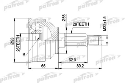 Шарнирный комплект PATRON PCV1291