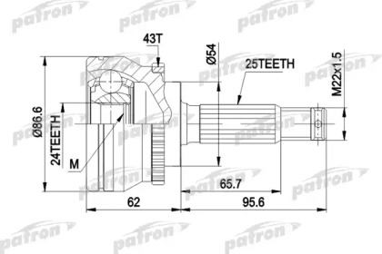 Шарнирный комплект PATRON PCV1331