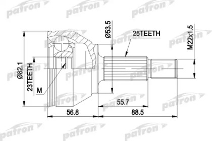 Шарнирный комплект PATRON PCV1354