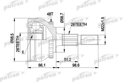 Шарнирный комплект PATRON PCV1368