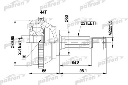 Шарнирный комплект PATRON PCV1370