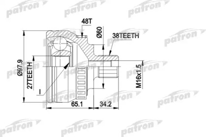 Шарнирный комплект PATRON PCV1389