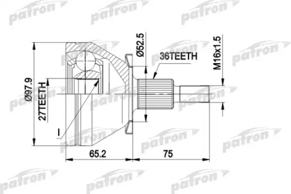 Шарнирный комплект PATRON PCV1428