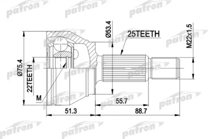 Шарнирный комплект PATRON PCV1432