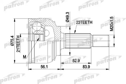 Шарнирный комплект PATRON PCV1442