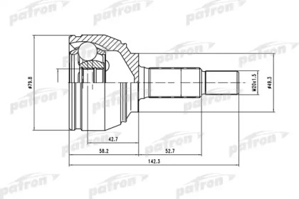 Шарнирный комплект PATRON PCV1443