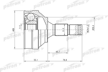 Шарнирный комплект PATRON PCV1446