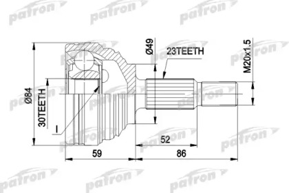 Шарнирный комплект PATRON PCV1501