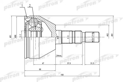 Шарнирный комплект PATRON PCV1505