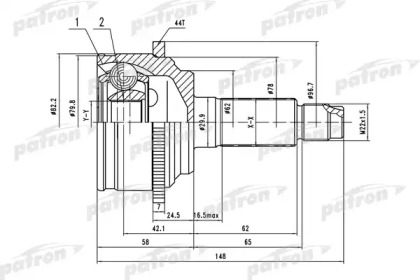 Шарнирный комплект PATRON PCV1525