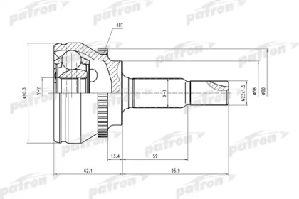 Шарнирный комплект PATRON PCV1544