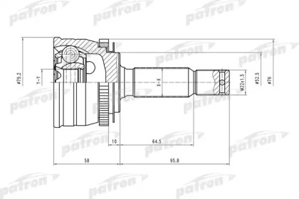 Шарнирный комплект PATRON PCV1545