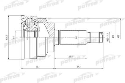 Шарнирный комплект PATRON PCV1548