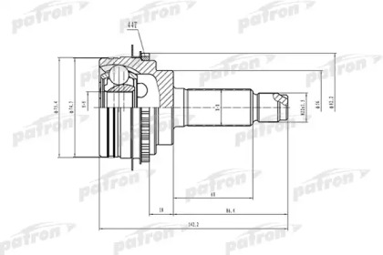 Шарнирный комплект PATRON PCV1551