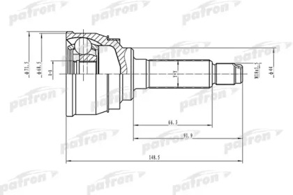 Шарнирный комплект PATRON PCV1557