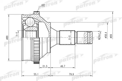 Шарнирный комплект PATRON PCV1585